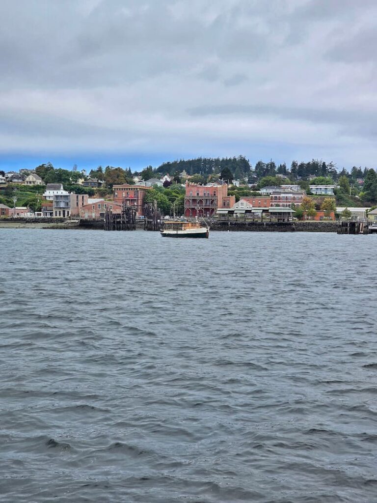 View of Port Townsend Washington waterfront from the water