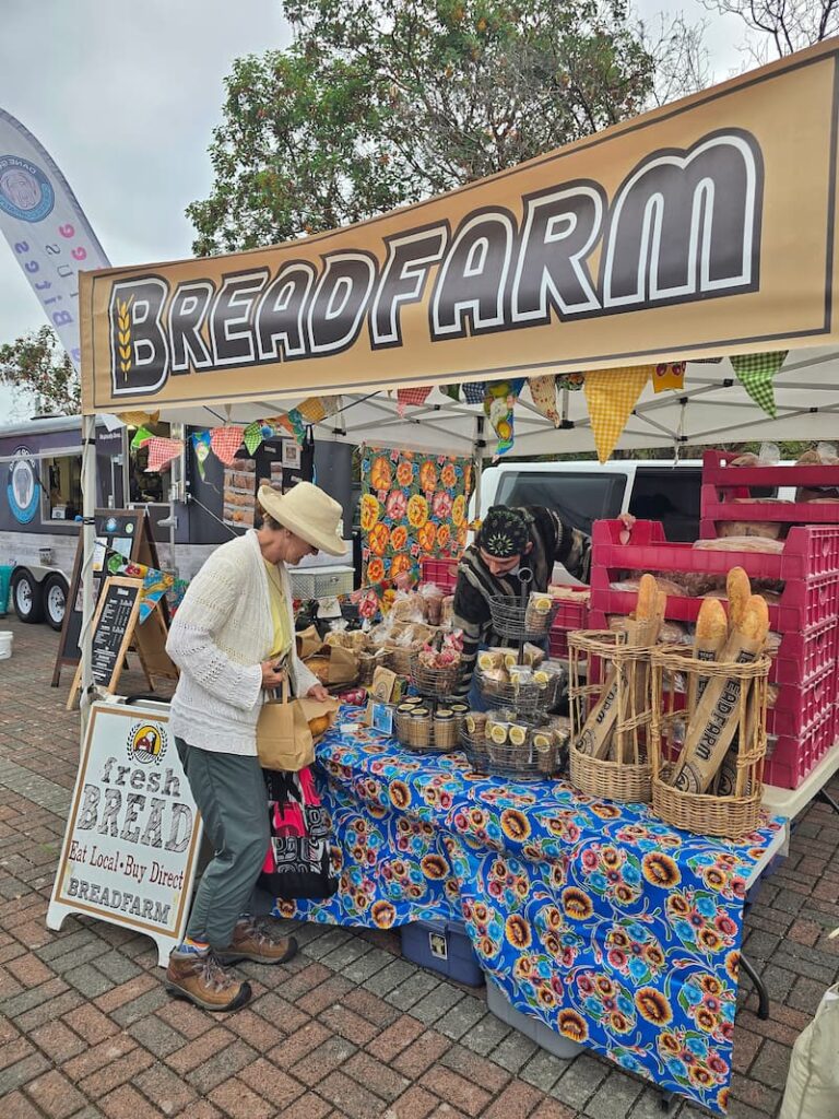 Artisan bread booth at the Anacortes Farmers Market