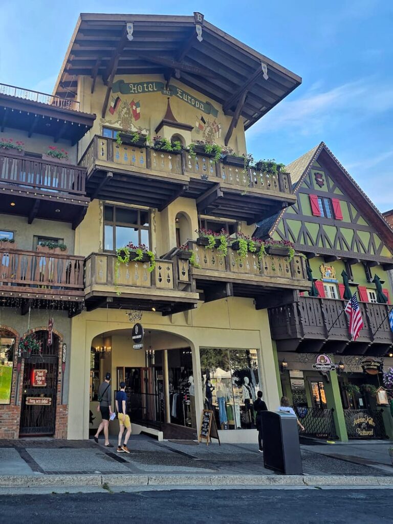 Hotel Europa in the Bavarian village of Leavenworth Washington